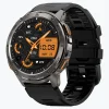 haylou solar neo 1.53" bluetooth calling smart watch (silicone+woven) strap silver