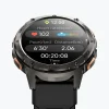 haylou solar neo 1.53" bluetooth calling smart watch (silicone+woven) strap silver