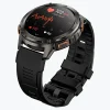 haylou solar neo 1.53" bluetooth calling smart watch (silicone+woven) strap silver