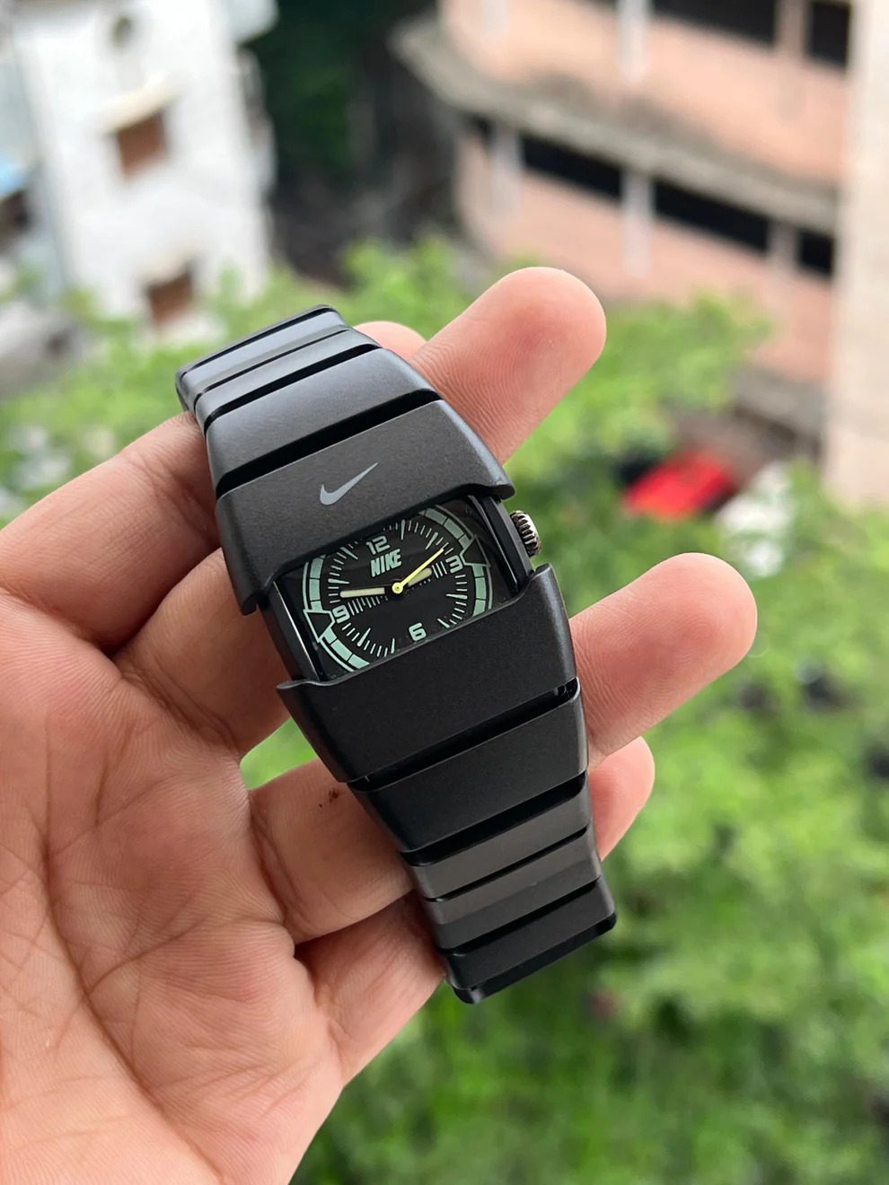 haylou solar neo 1.53" bluetooth calling smart watch (silicone+woven) strap silver