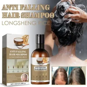 Rice Water Hair Care Shampoo – Hair Fall Control, Dandruff Removal, Volume Boost, Regrowth & Thickening Formula