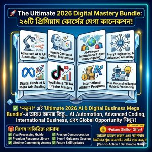 🚀 The Ultimate 2026 Digital Mastery Bundle: ২৬টি প্রিমিয়াম কোর্সের মেগা কালেকশন!